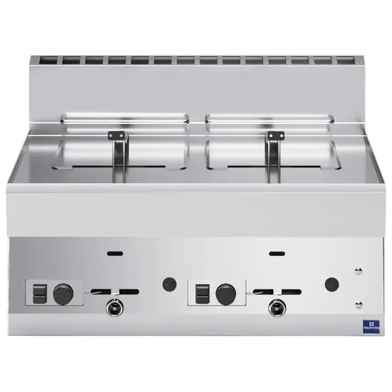 Livraison Gratuite Friteuse gaz de table double cuve avec 2x8 l - 13,6 kw
