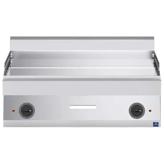 Livraison Gratuite Plaque à snacker électrique de table surface chromée lisse - 12 kw