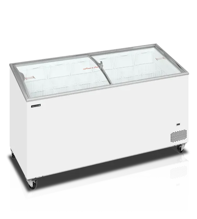 Congélateur bahus blanc vitré incurvé coulissante 481 l -14/-24 °c - 1750x615x949 mm Pas Cher