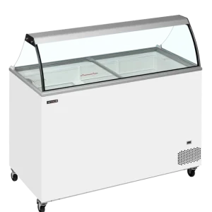 Vitrine pour glacier couvercles vitrés plats coulissants 401 l-14/-24 °c - 1300x630x1250 mm Commander Vite