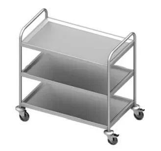 Commander Vite Chariot inox de service avec 3 niveaux - 1200x600x950 mm