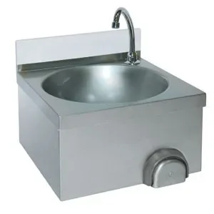 Offre Exclusive Lavabo mains cuisine pro mural commande fémorale - 400x400 mm