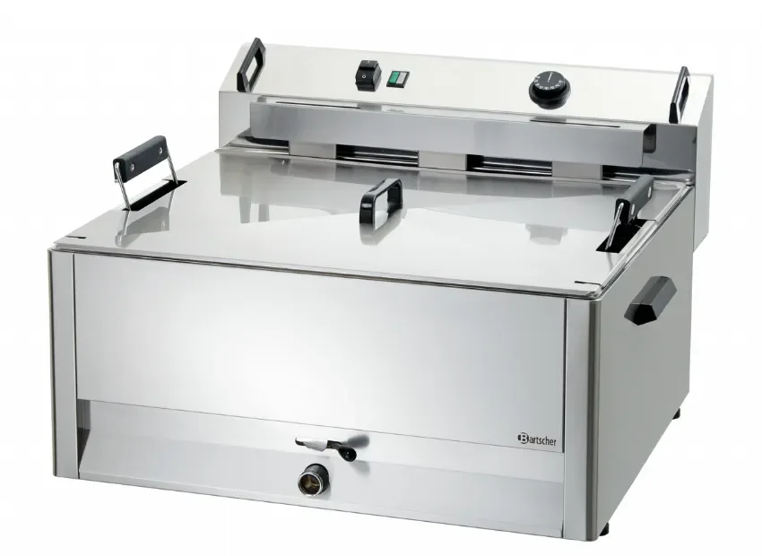 Friteuse à beignets électrique triphasé à poser 30 l - 660x650x410 mm Prix Bas