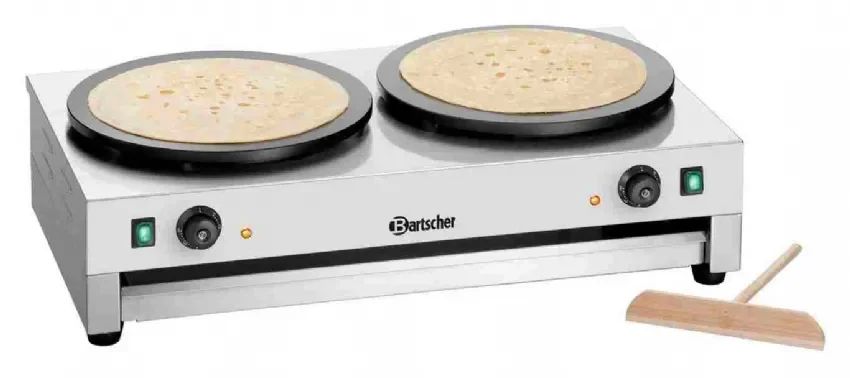 Offre Limitée Plaque à crêpe à poser avec 2 crêpières électrique - 860x510x245 mm