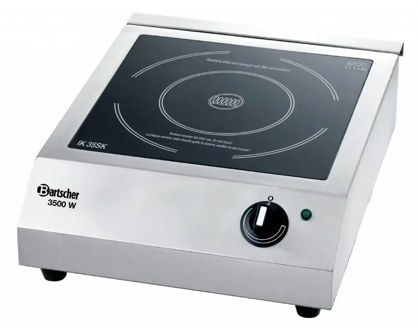 Plaque à inductions professionnelle 1 zone de cuisson 3500 w - 340x445x115 mm Haute Qualité
