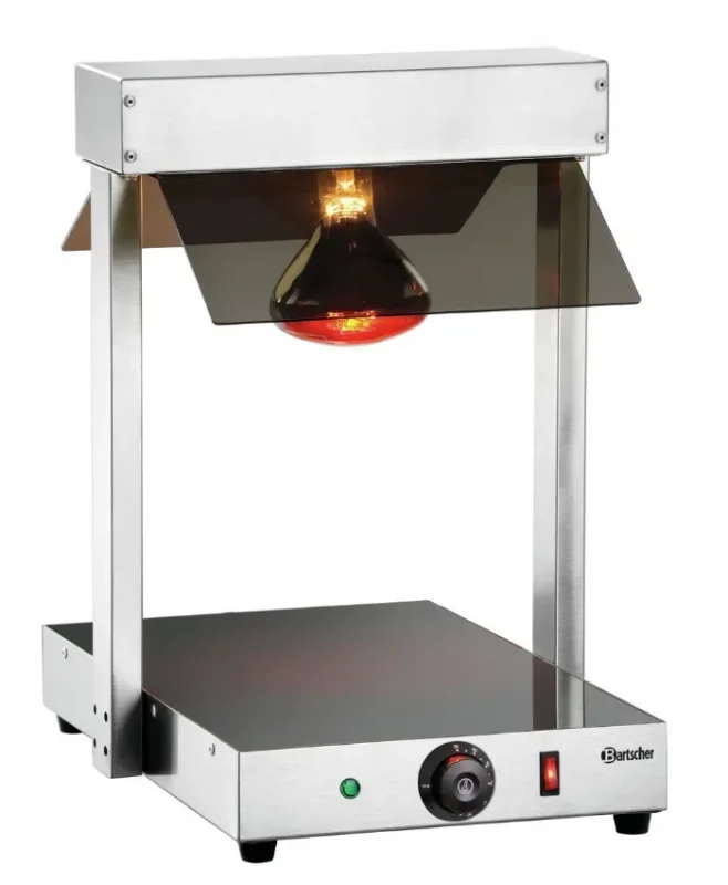 Pont chauffant 1 lampe avec plaque maintient chaud vitrocéramique - 380x555x560 mm Livraison Express