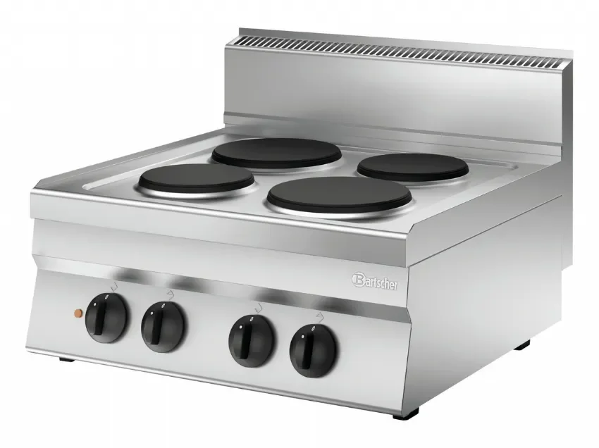 Paiement Sécurisé Cuisinière électrique professionnelle à poser 4 plaques de cuisson - 700x650x295 mm