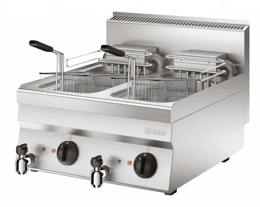 Friteuse électrique triphasé à poser 2x10 l - 600x650x295 mm Solde