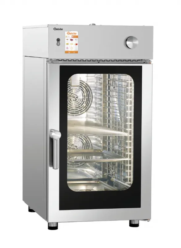 Expédié Aujourd’hui Four mixte à vapeur électrique 10x gn1/1 avec tuyau détergent - 552x880x1000 mm
