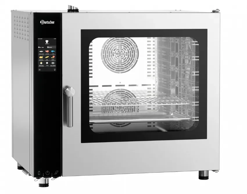 Meilleur Prix Four mixte à vapeur 7 niveaux gn 1/1 commande tactile 12.6 kw - 905x840x860 mm