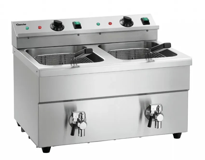 Friteuse à induction professionnelle 2x8l à poser - 580x590x425 mm Usine Directe