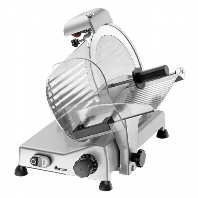 Promotion Saisonnière Trancheuse à jambon professionnel diamètre lame 275 mm - 435x520x385 mm