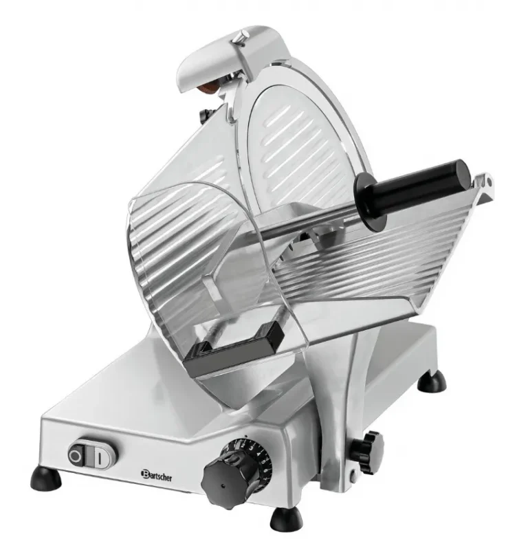 Promotion Saisonnière Trancheuse à jambon professionnel diamètre lame 300 mm - 480x630x461 mm