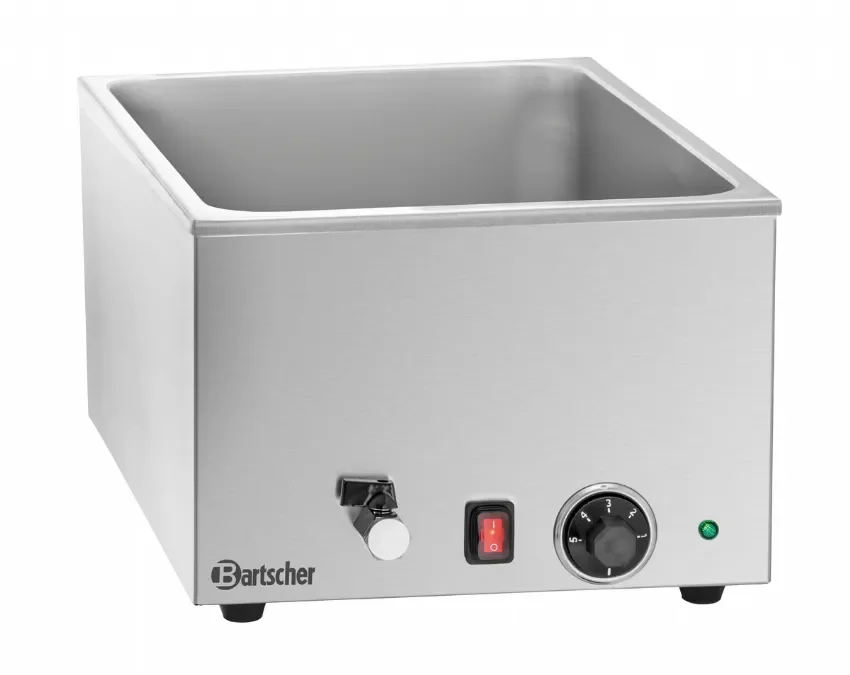 Bain marie électrique à poser professionnel 1/1gn - 340x590x240 mm Remise