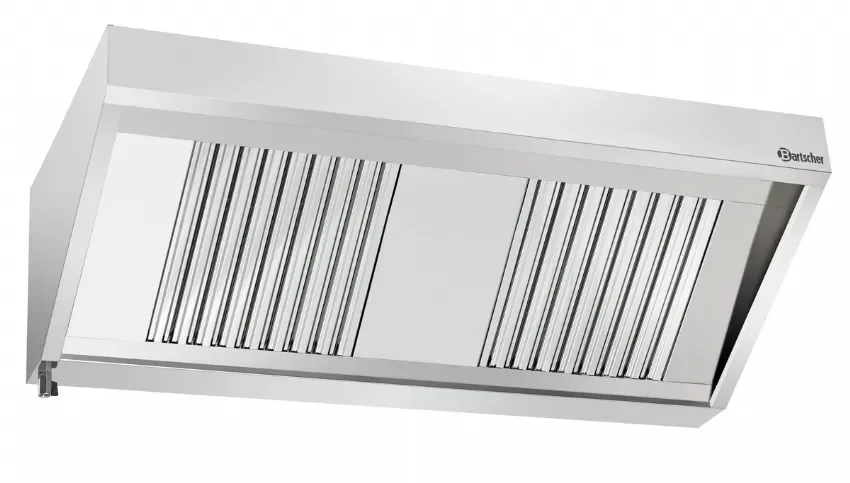 Hotte murale avec moteur 2 filtres 1400 m3/h - 1500x700x450 mm Quantité Limitée