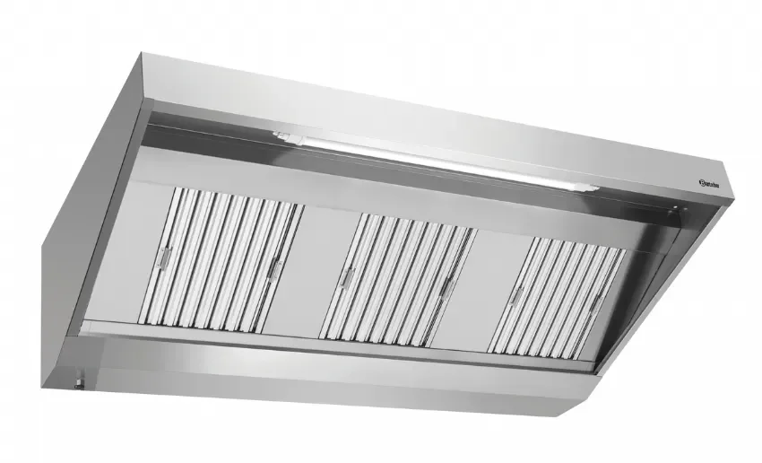 Hotte murale avec moteur 3 filtres 1500 m3/h - 1800x900x450 mm Nouveauté