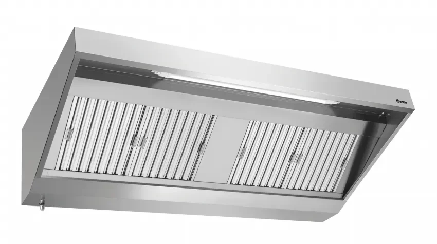 Hotte murale avec moteur 4 filtres 1600 m3/h - 2000x900x450 mm Petit Prix
