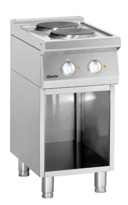 Fourneau électrique sur meuble ouvert 2 zones de cuisson - 400x700x850 mm Haute Qualité