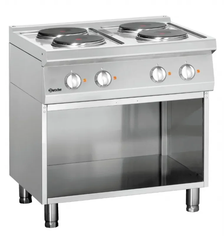 Fourneau électrique sur meuble ouvert 4 zones de cuisson - 800x700x850 mm Offre Du Jour