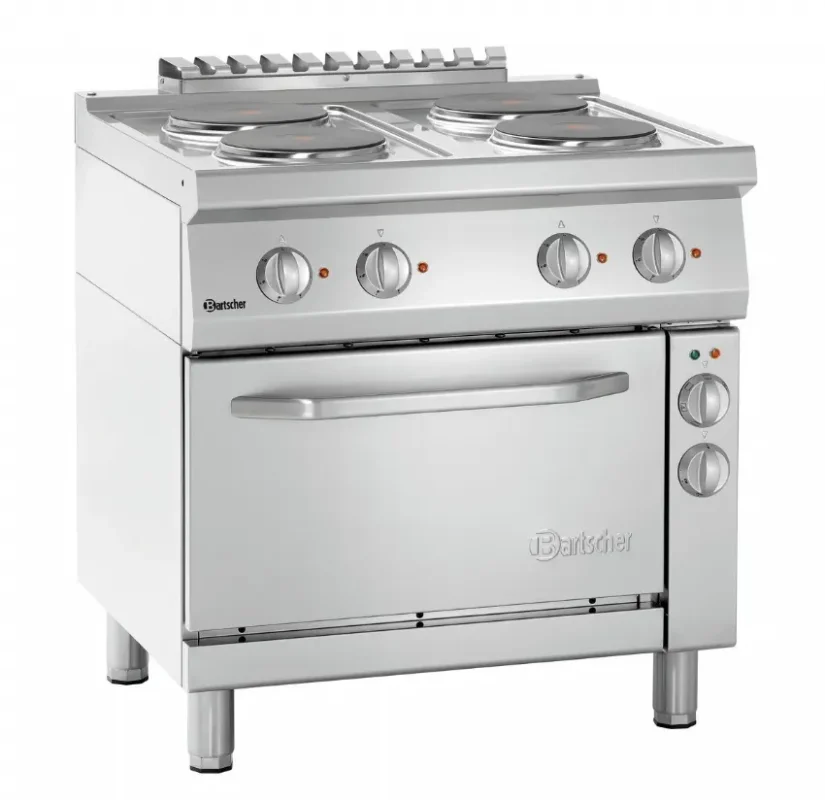 Cuisinière électrique sur four 4 zones de cuisson - 800x700x850 mm Haute Qualité