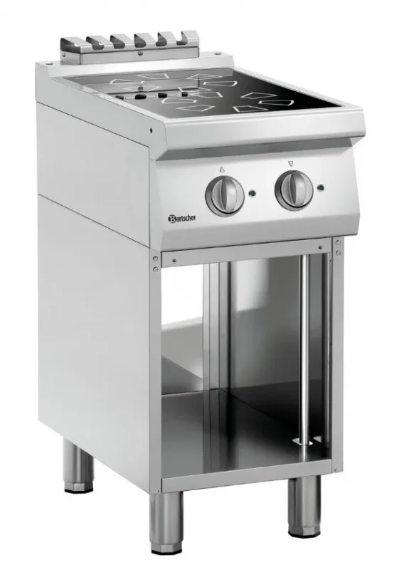 Offre Spéciale Fourneau à induction sur meuble ouvert 2 zones de cuisson - 400x700x850 mm
