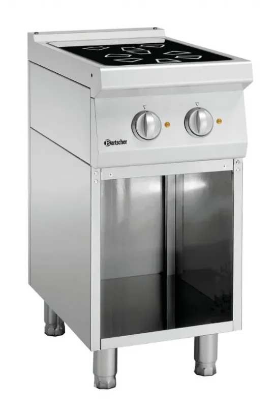Remise Fourneau vitrocéramique électrique sur meuble ouvert 2 zones de cuisson - 400x700x850 mm