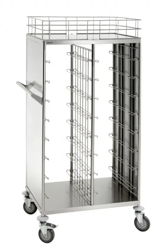 Prix Cassé Chariot à plateaux 2x8 niveaux gn 1/1 - 925x620x1700 mm