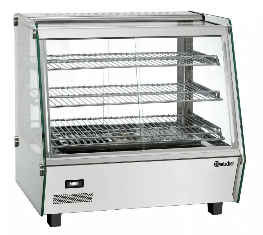 Offre Du Jour Vitrine chauffante avec portes coulissantes 3 niveaux 120 l - 690x590x685 mm