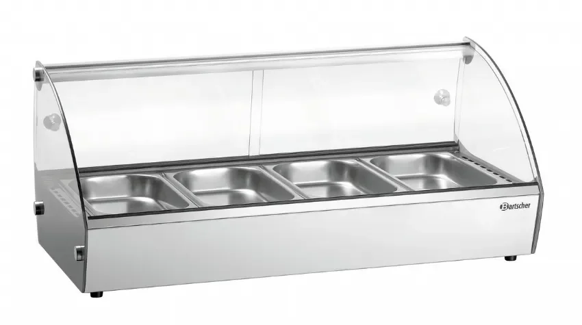 Seulement Aujourd’hui Vitrine chauffante 4 x gn 1/3 porte coulissante - 775x420x335 mm