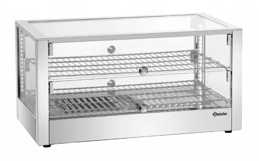 Vitrine chauffante à poser 1 niveau 80 l - 700x430x365 mm Certifié
