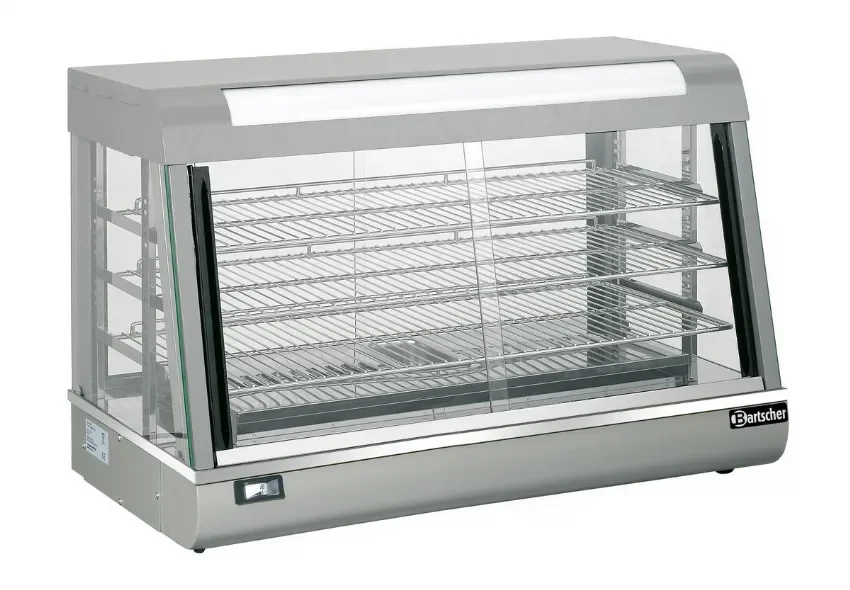 Vitrine chauffante avec portes coulissantes 3 niveaux 152 l - 900x480x590 mm Achetez Aujourd’hui