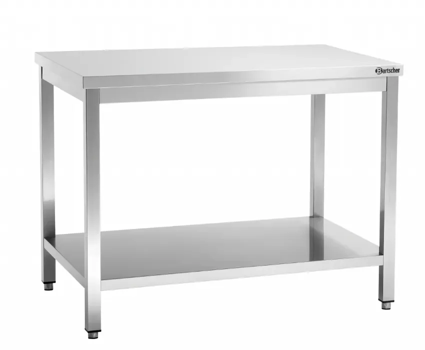 Promotion Saisonnière Table de travail en inox avec tablette inférieure- 1100x600x850 mm
