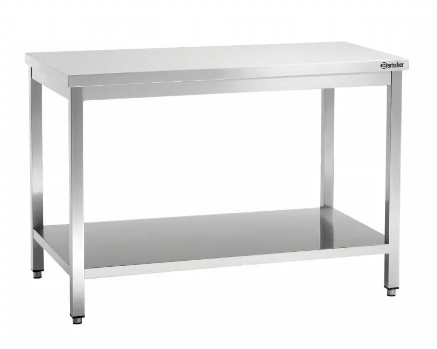 Pas Cher Table de travail en inox avec tablette inférieure - 1500x700x850 mm