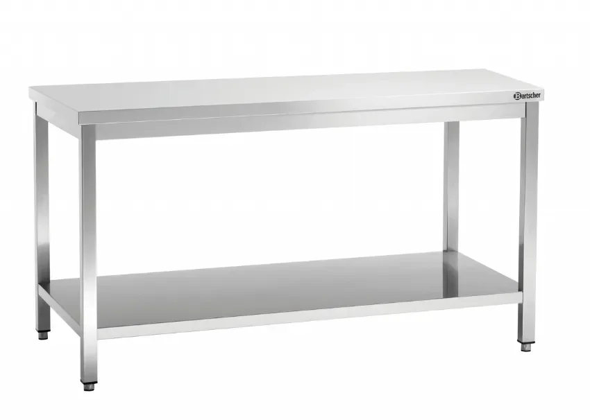 Table de travail en inox avec tablette inférieure - 1600x600x850 mm Bon Marché