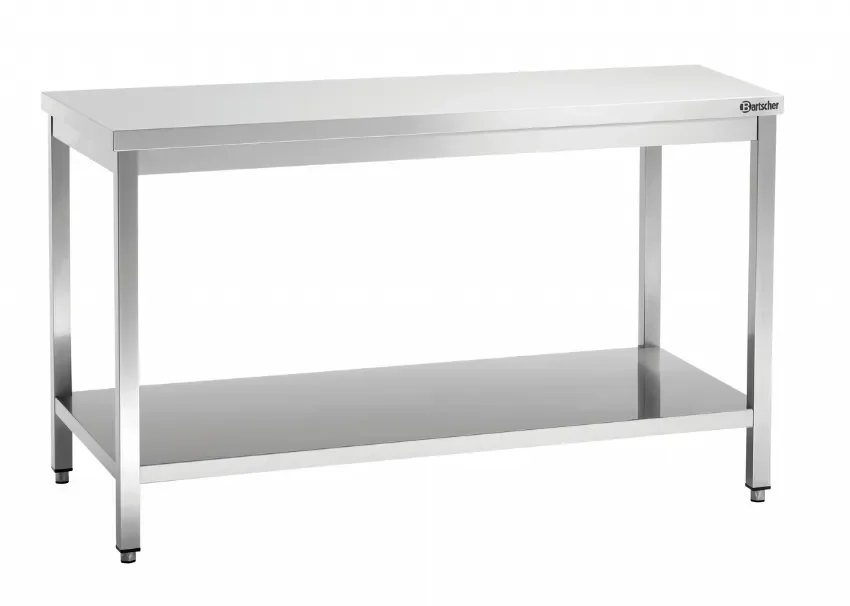 Table de travail en inox soudé avec tablette inférieure - 1600x700x850 mm Promotion