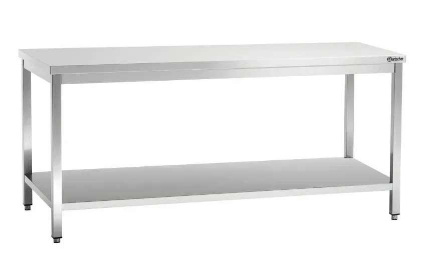 Pas Cher Table de travail en inox avec tablette inférieure - 1800x600x850 mm