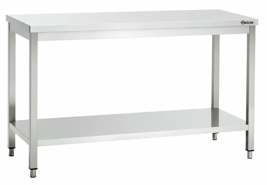 Table de travail en inox avec tablette inférieure - 2000x700x850 mm Nouvelle Collection