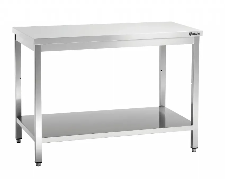Table de travail en inox avec tablette inférieure - 1400x700x850 mm Seulement Aujourd’hui