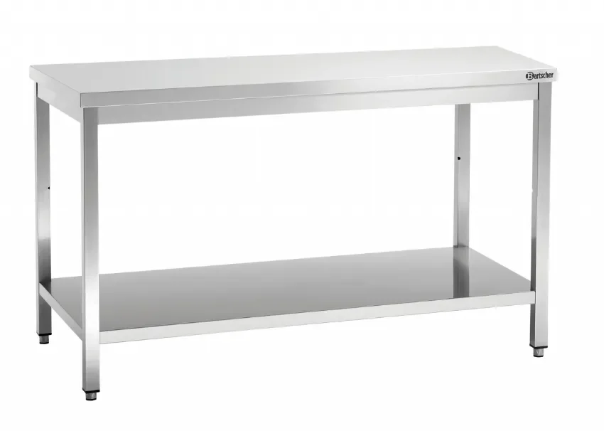 Table de travail en inox avec tablette inférieure - 1600x700x850 mm Retour Gratuit