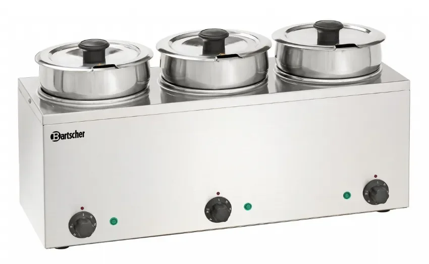 Livraison Express Bain marie électrique à poser 3x3,5 l - 610x240x320 mm
