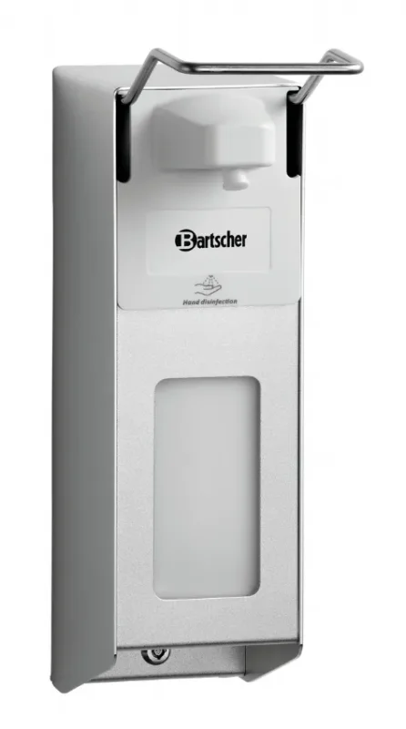 Distributeur de désinfectant mural rechargeable gris - 93x200x330 mm Certifié