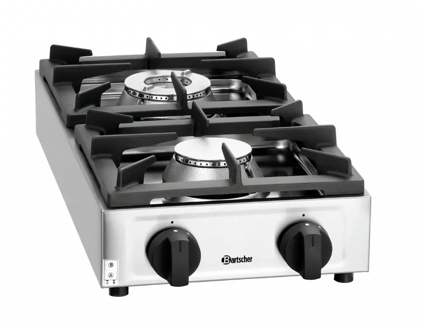 Cuisinière fourneau à gaz professionnelle 2 brûleurs vertical - 350x660x170 mm Seulement Aujourd’hui