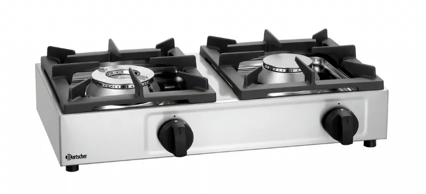 Livraison Express Cuisinière fourneau à gaz professionnelle 2 brûleurs horizontal - 660x350x170 mm