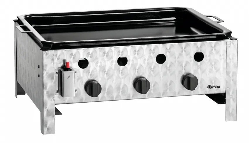 Grill combiné à gaz professionnel à poser - 705x560x275 mm Marque