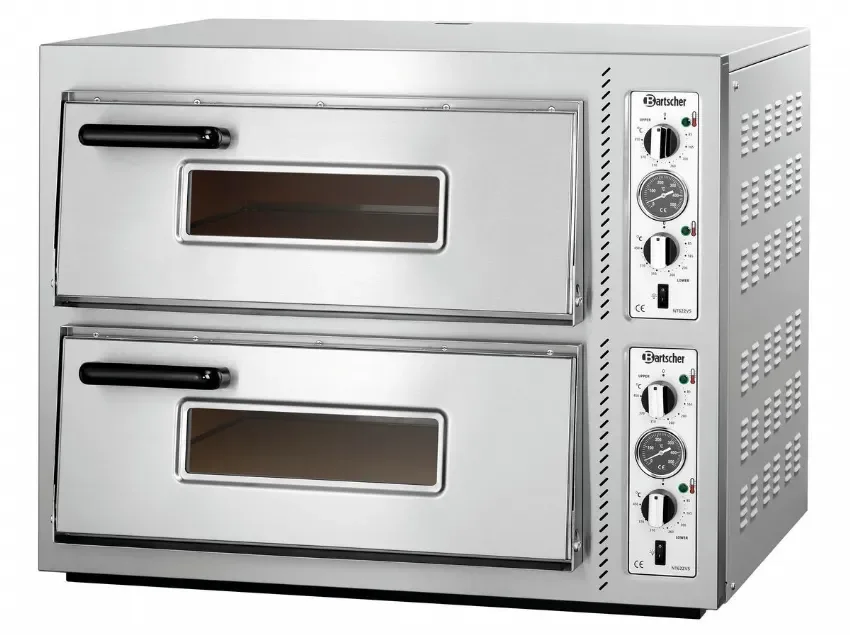 Four à pizza argenté 2 chambres 4 pizzas 30 cm - 930x835x730 mm Vente Directe
