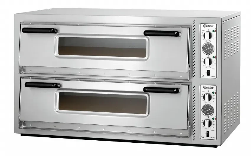 Four à pizza argenté 2 chambres 6 pizzas 30 cm - 1190x780x710 mm Soldes