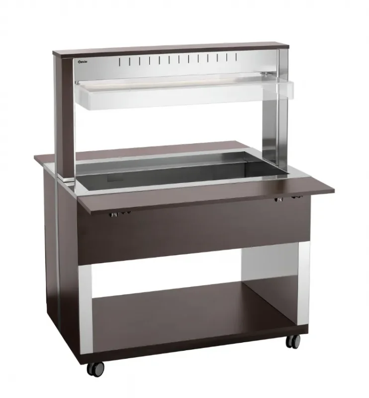 Top Vente Chariot chaud transportable 3x gn 1/1 éclairage led - 1170x1250x1510 mm