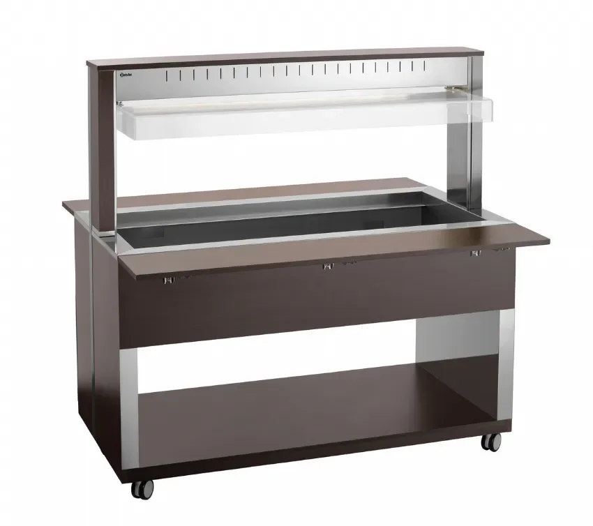 Chariot chaud transportable 4x gn 1/1 éclairage led - 1495x1250x1520 mm Meilleur Choix