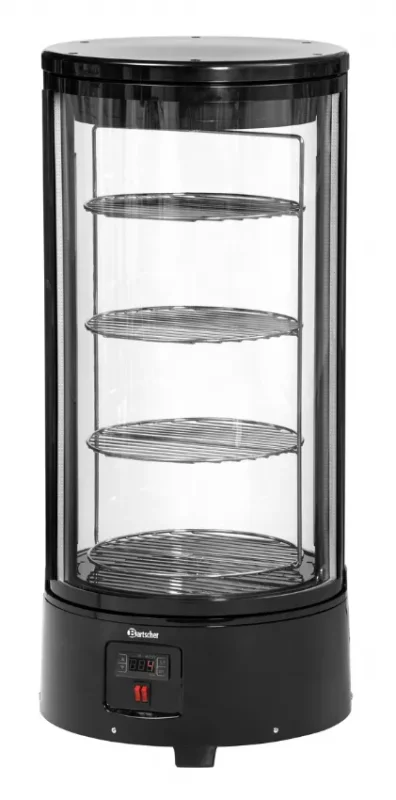 Pas Cher Vitrine réfrigérée +2/+10°c à gâteaux noire 72 l - 450x450x983 mm