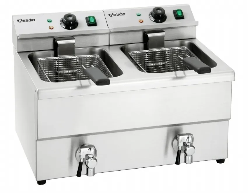 Prix Bas Friteuse à induction professionnelle 2x8l à poser - 584x480x405 mm